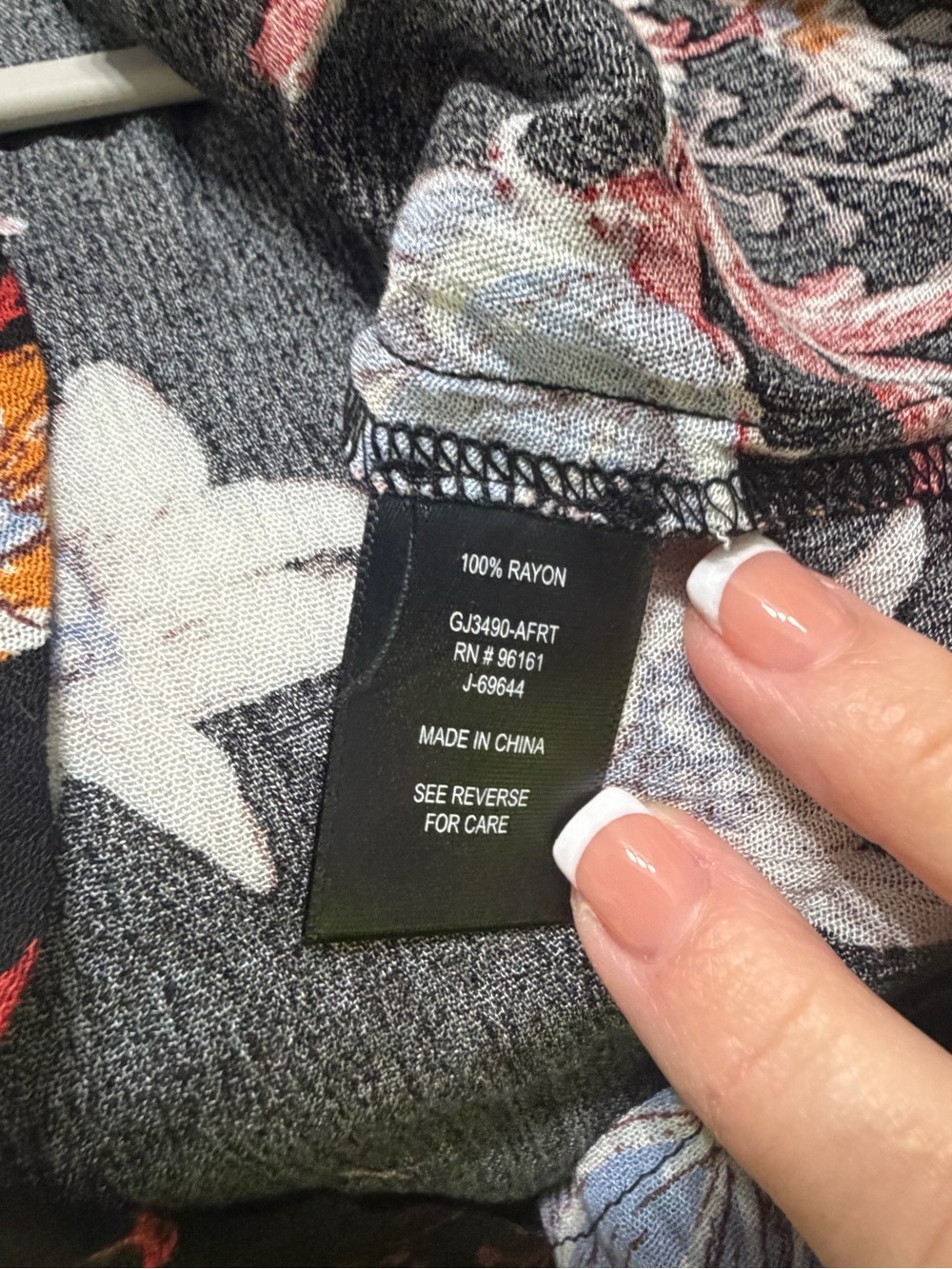 Gypsies & Moondust Black Floral Tie-Front Crop Top - Picture 6 of 7